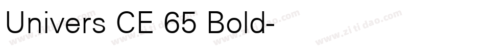 Univers CE 65 Bold字体转换